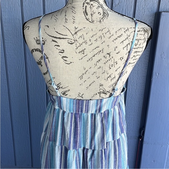 SHEIN Summer Maxi Dress with Straps Stripped 
Size Medium 

Side Zipper - Picture 6 of 10